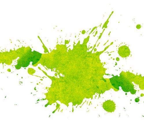 Bright Green Watercolor Splatter