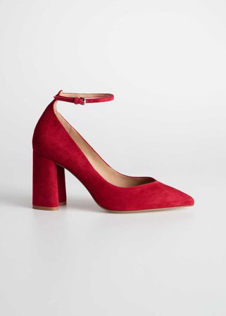 Ankle Strap Pumps - Red - Pumps - & Other Stories FI