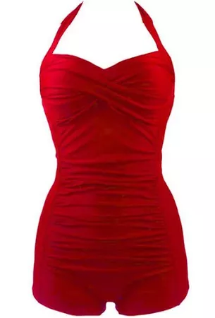 1940s swimsuit Red-Google Shopping