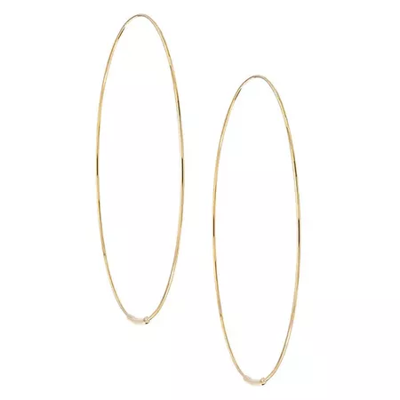 Lana Jewelry 2.25" 14K Yellow Gold Magic Hoops