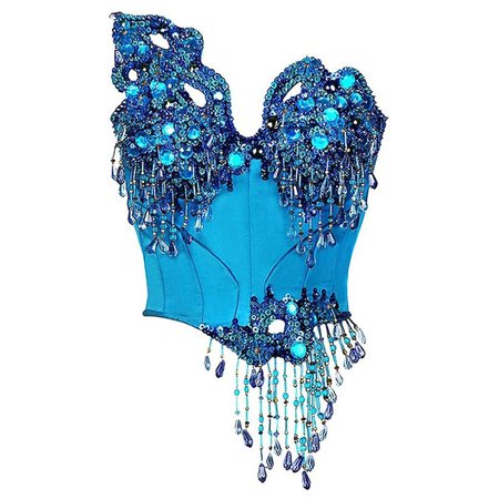 A/W 1992 VINTAGE THIERRY MUGLER COUTURE EMBELLISHED BUSTIER CORSET Size 38 For Sale at 1stdibs