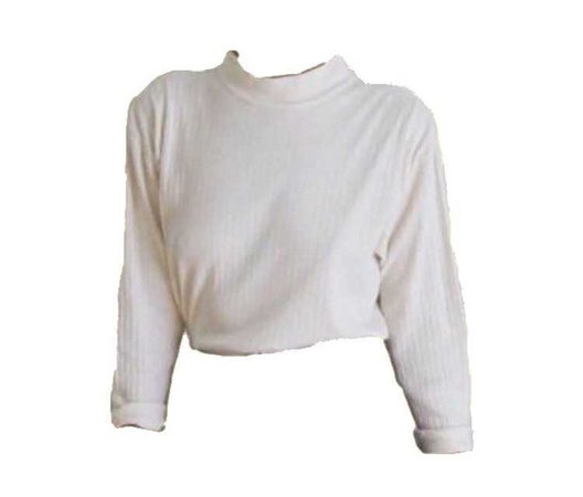 white long sleeve turtleneck shirt