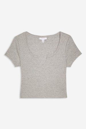 Notch Short Sleeve T-Shirt - T-Shirts - Clothing - Topshop