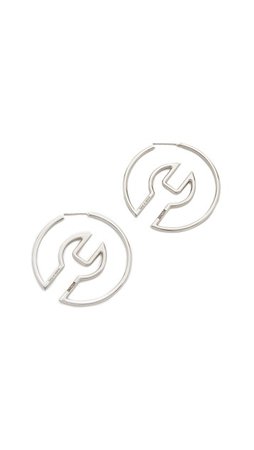Moschino Wrench Hoop Earrings | SHOPBOP