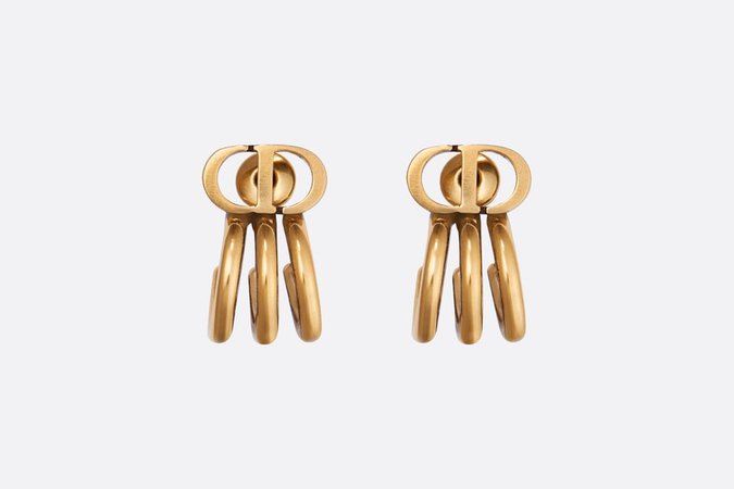 30 Montaigne Earrings Antique Gold-Finish Metal - products | DIOR