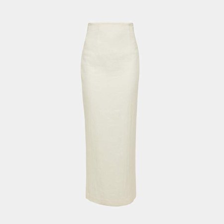 Luxe Linen Long Pencil Skirt