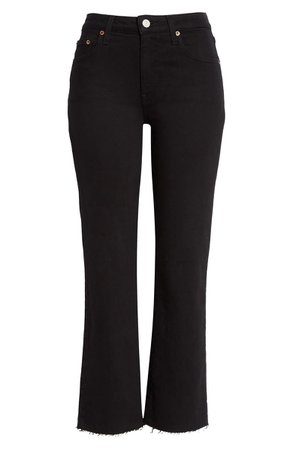 TRAVE Colette High Waist Crop Flare Jeans (Paint it Black) | Nordstrom