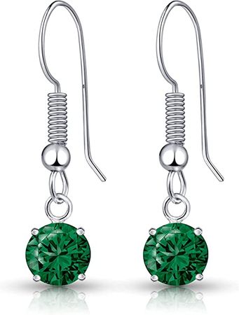 Lumini Crystals Women 925 Sterling Silver Simulated Birthstone Drop Earrings: May Birthstone Simulated Emerald Austrian Crystal : Amazon.ca: Clothing, Shoes & Accessories