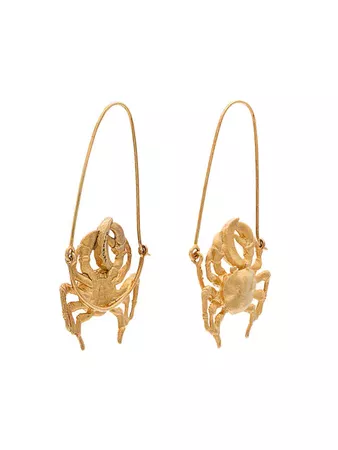 Givenchy Gold Stone Crab Earrings