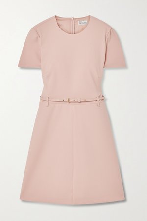 Blush Belted crepe mini dress | REDValentino | NET-A-PORTER