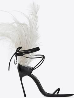 YSL Feathers Sandals