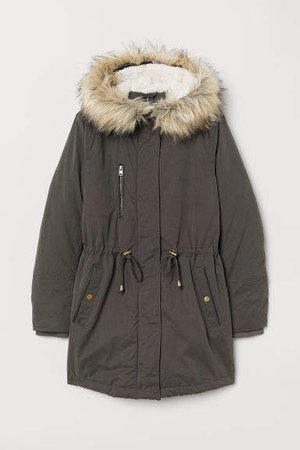 Padded Parka with Hood - Green
