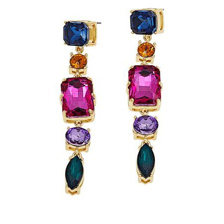 R.J. Graziano "Sparkle Sparkle" Multicolor Drop Earrings - 8865725 | HSN