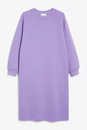 Midi sweater dress - Purple - Monki WW