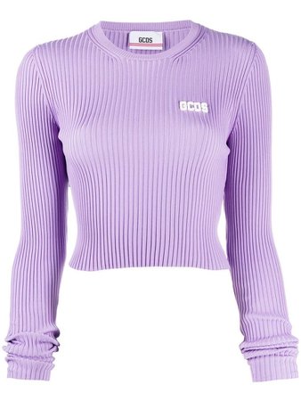 Gcds ribbed knit cropped jumper
