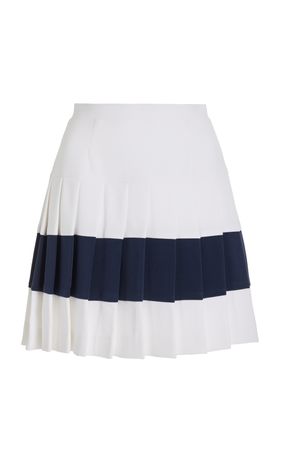 Exclusive Pleated Crepe Mini Tennis Skirt By Sergio Hudson | Moda Operandi