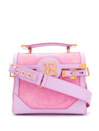 Balmain B-Buzz 23 suede bag pink VN1S599LRPT - Farfetch