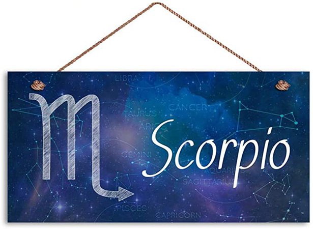 Amazon.com: INNAPER Scorpio Sign, Zodiac Sign, Constellation Wall Art, Galaxy Style, 6" x 12" Sign, Housewarming Gift, Signs(W9144): Posters & Prints