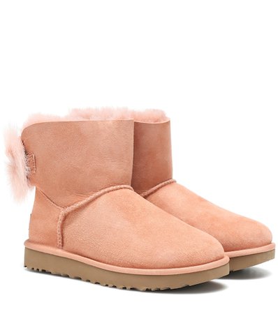 Fluff Bow Mini ankle boots