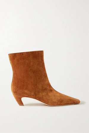 Suede Ankle Boots - Light brown