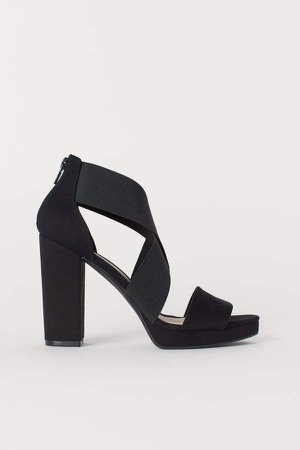 Sandals with Elastic - Black