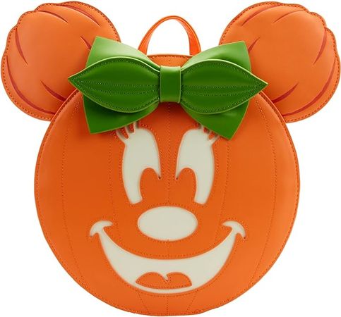 Amazon.com: Loungefly Disney Glow Face Minnie Pumpkin Womens Double Strap Shoulder Bag Purse : Clothing, Shoes & Jewelry
