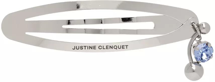 justine-clenquet-silver-and-blue-andrew-hair-clip.jpg (856×328)