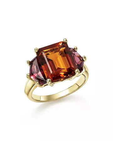 Bloomingdale's Citrine and Garnet Statement Ring in 14K Yellow Gold - 100% Exclusive | Bloomingdale's