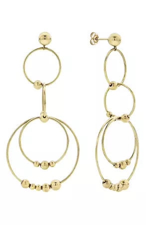 LAGOS Caviar Gold Long Drop Earrings | Nordstrom