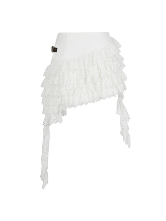 white tiered skirt
