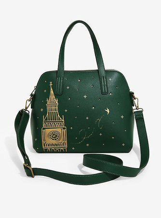 Loungefly Disney Peter Pan Big Ben Green Dome Satchel Bag