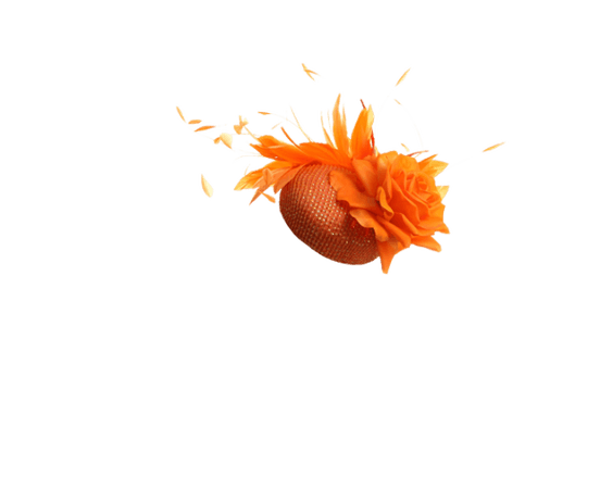 Cara Meehan London | Orange Sequin | Orange and Berets | LOVEHATS.COM