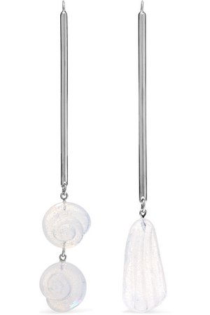 Leigh Miller | Shoreline silver and glass earrings | NET-A-PORTER.COM
