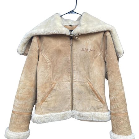 Vintage Baby Phat Shearling jacket 🐈 size... - Depop