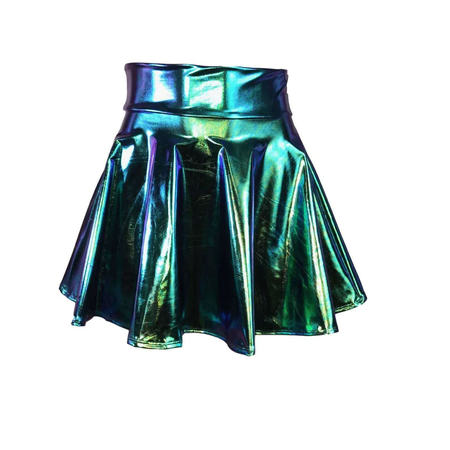 green holo skirt