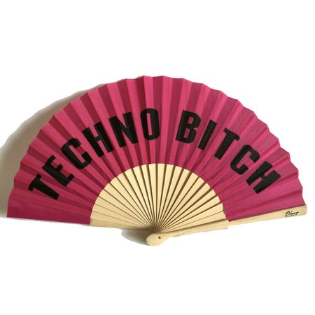 Techno Bitch Fan by Disco Leopard - Pink - Wild Thing