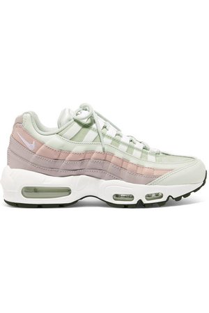Nike | Air Max 95 suede, mesh and leather sneakers | NET-A-PORTER.COM