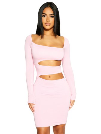 Extra Cut Off-Shoulder Dress - VDAY STYLES JUST FOR U