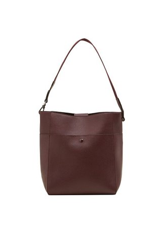 Violeta BY MANGO Leather tote bag