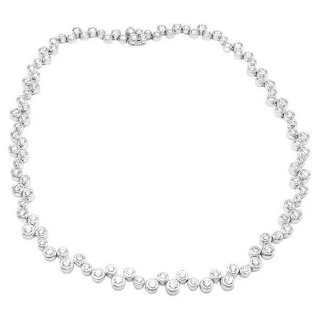 Tiffany and Co Bubbles 10ct Diamond Platinum Choker Necklace