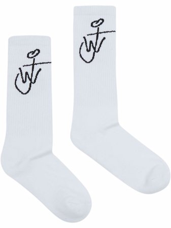 JW Anderson intarsia-logo Socks - Farfetch