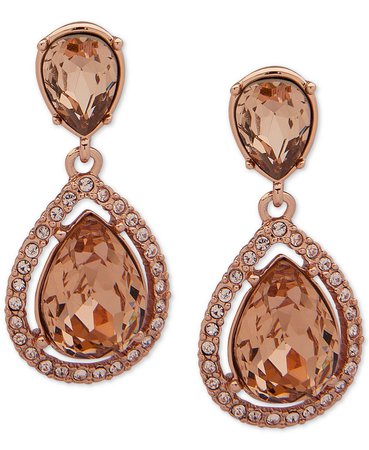 Givenchy Stone & Crystal Teadrop Halo Drop Earrings - Fashion Jewelry - Jewelry & Watches - Macy's