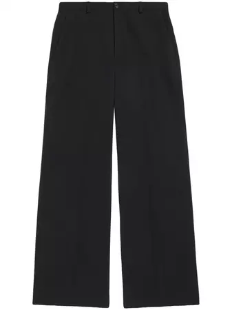 Balenciaga Wool wide-leg Trousers pants  - Farfetch