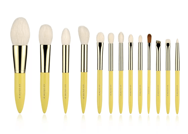Yellow Topaz makeup brushes