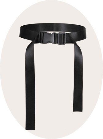 belt black buckle plastic