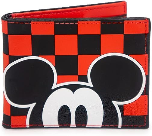 Amazon.com: Buckle-Down Disney Wallet Bifold Rubber Mickey Mouse Checkered Keep Rollin Mickey : Clothing, Shoes & Jewelry