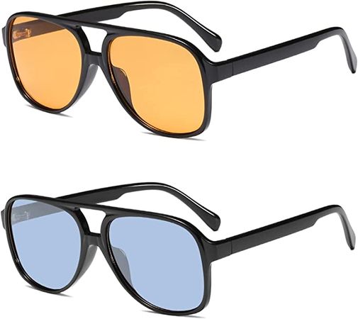Amazon.com: YDAOWKN Classic Vintage Aviator Sunglasses for Women Men Large Frame Retro 70s Sunglasses : Clothing, Shoes & Jewelry