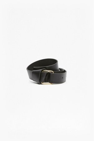 Leather Loop Belt With Buckle