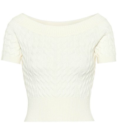 Alexander McQueen - Cable-knit wool-blend sweater | Mytheresa