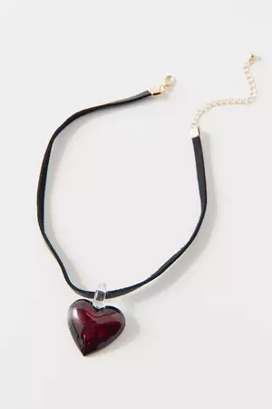 Glass Heart Choker Necklace | Urban Outfitters